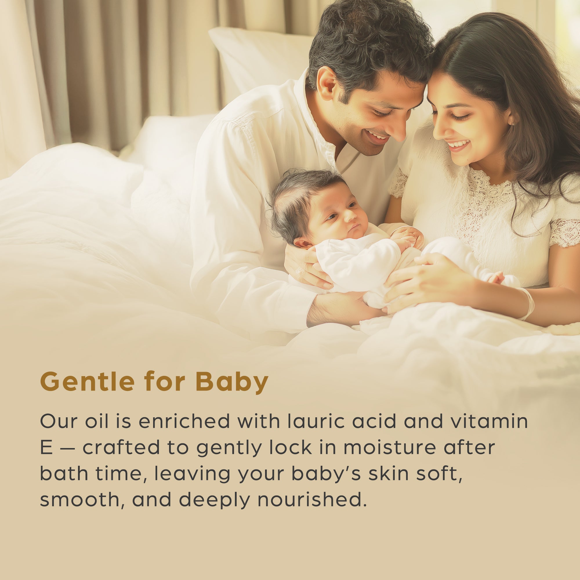 Baby Massage Oil, formulated to be gentle and safe for your baby's sensitive skin during massage sessions.
